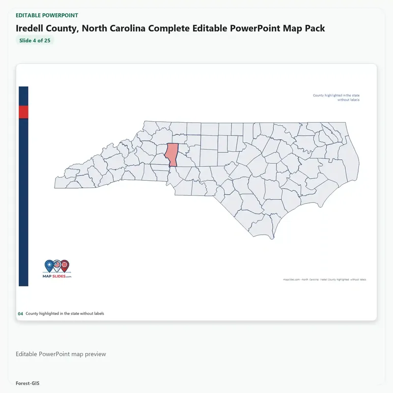 Iredell County, North Carolina Editable Map Pack - Image 4