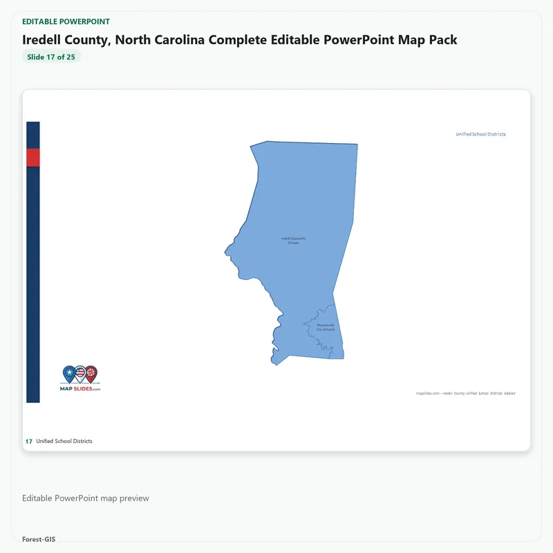 Iredell County, North Carolina Editable Map Pack - Image 5