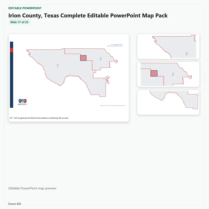 Irion County, Texas Editable Map Pack - Image 5
