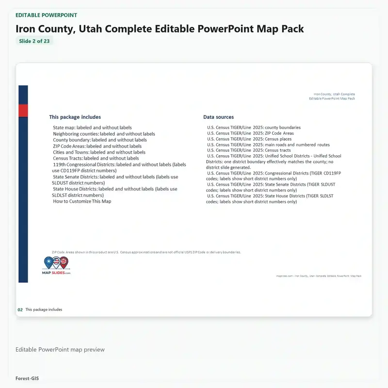 Iron County, Utah Editable Map Pack - Image 3