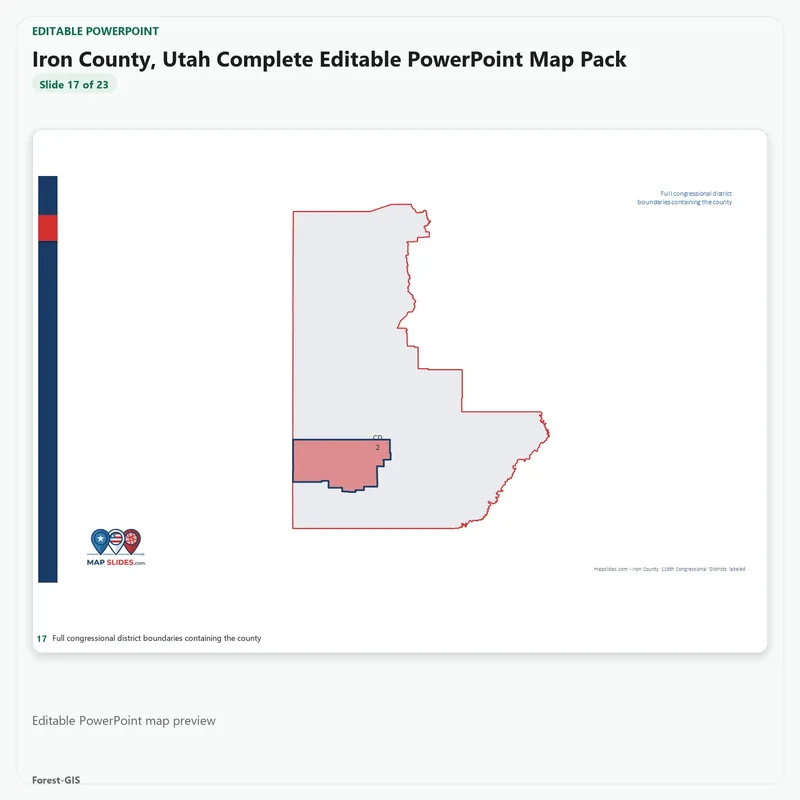 Iron County, Utah Editable Map Pack - Image 5
