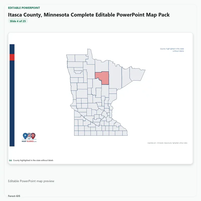 Itasca County, Minnesota Editable Map Pack - Image 4