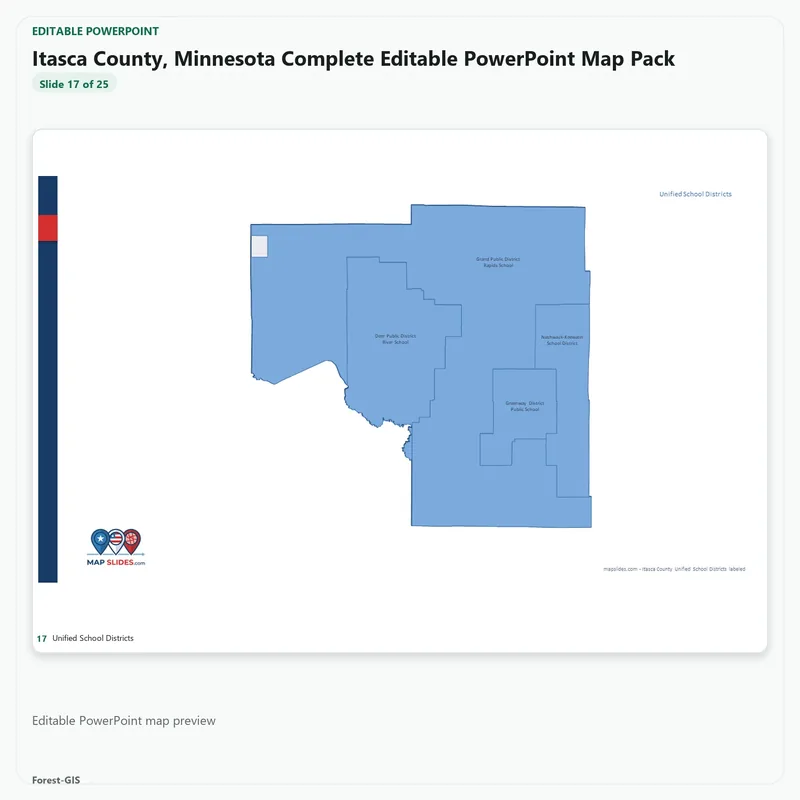 Itasca County, Minnesota Editable Map Pack - Image 5