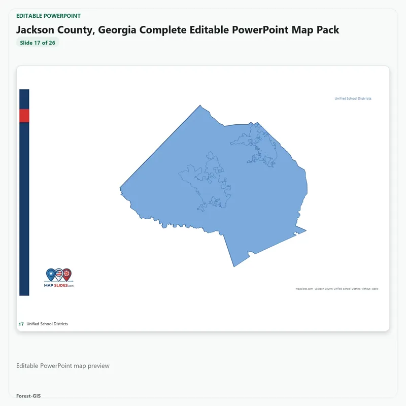 Jackson County, Georgia Editable Map Pack - Image 5