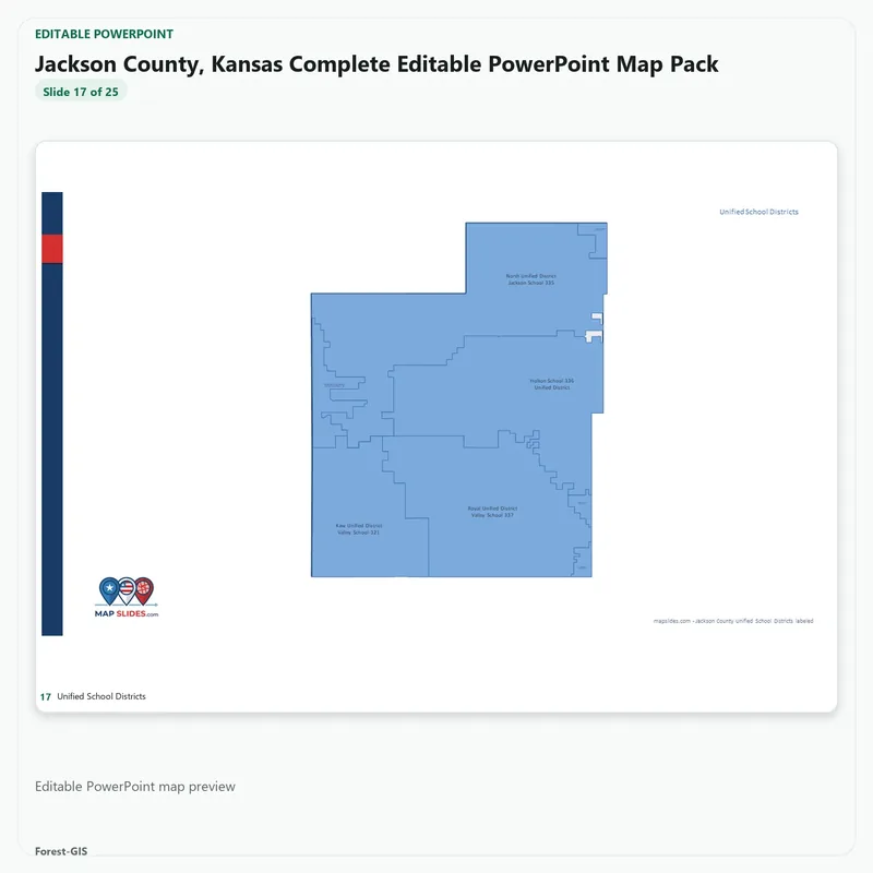 Jackson County, Kansas Editable Map Pack - Image 5