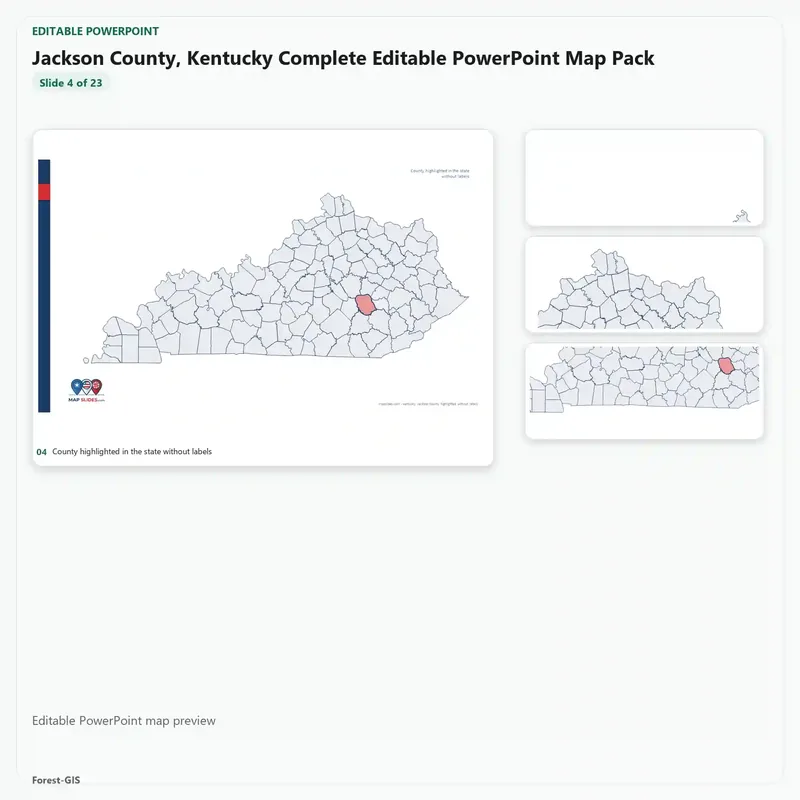 Jackson County, Kentucky Editable Map Pack - Image 4