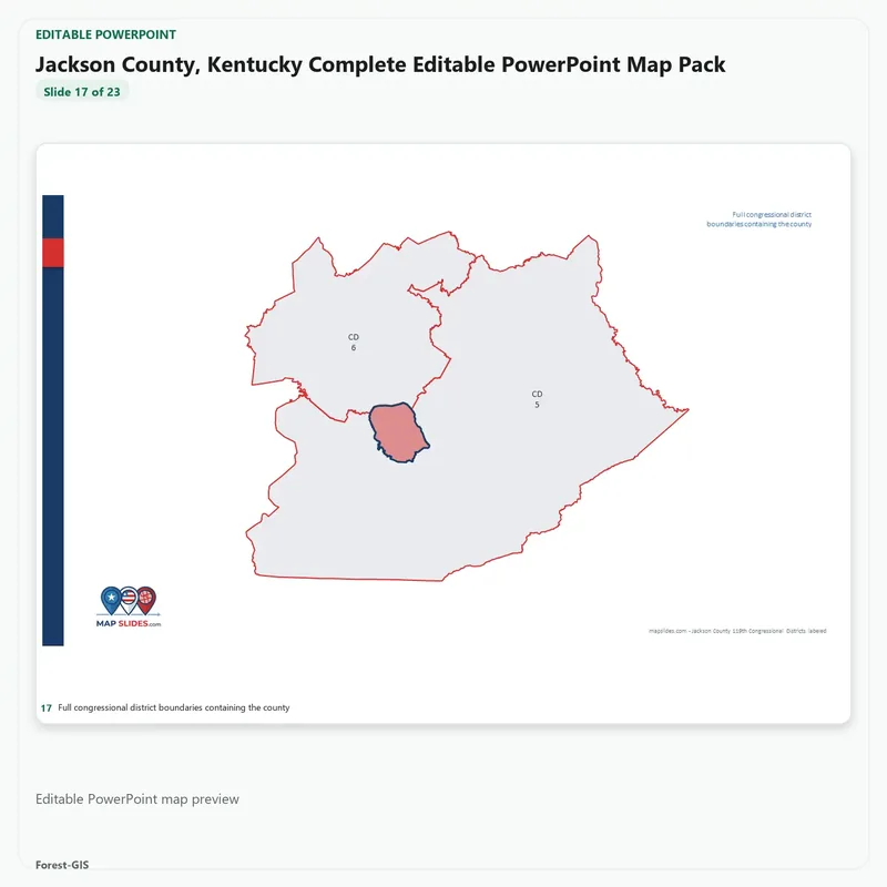 Jackson County, Kentucky Editable Map Pack - Image 5