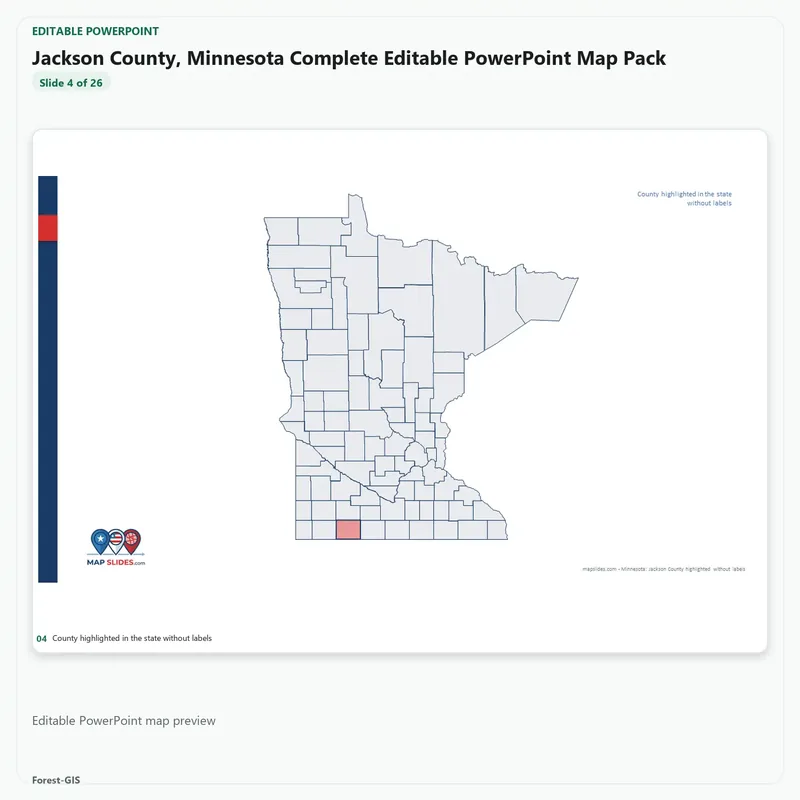 Jackson County, Minnesota Editable Map Pack - Image 4