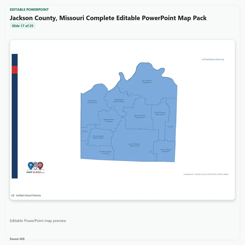 Jackson County, Missouri Editable Map Pack - Image 5