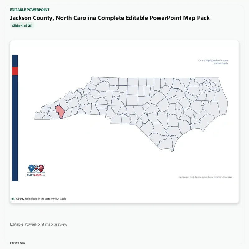 Jackson County, North Carolina Editable Map Pack - Image 4