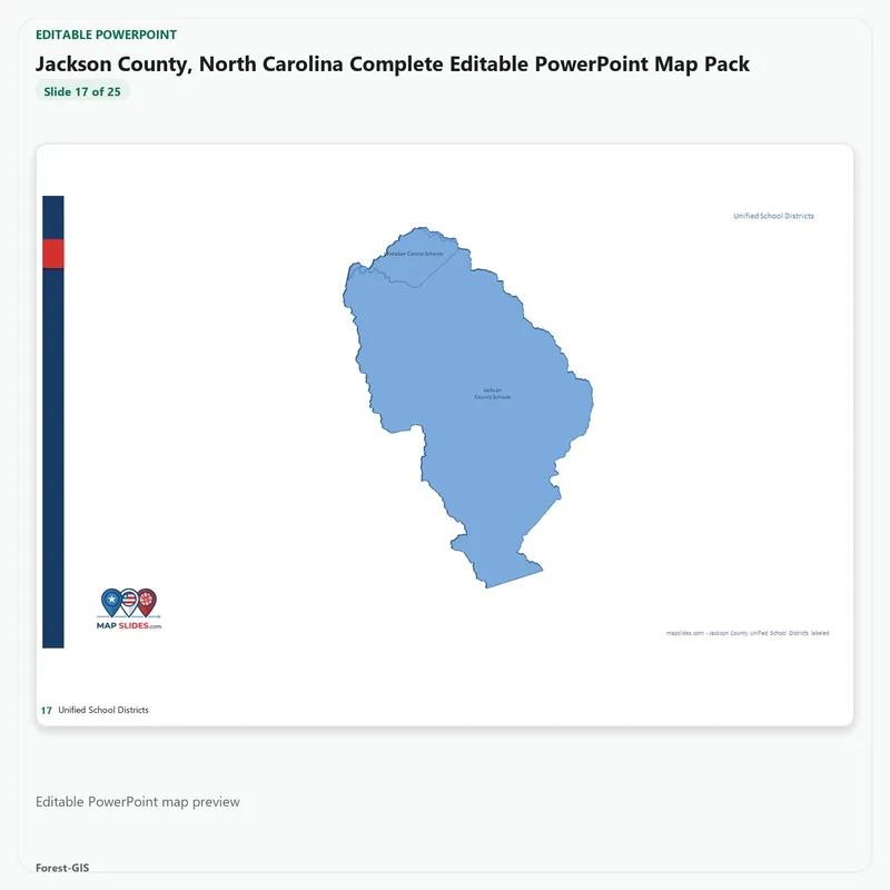 Jackson County, North Carolina Editable Map Pack - Image 5