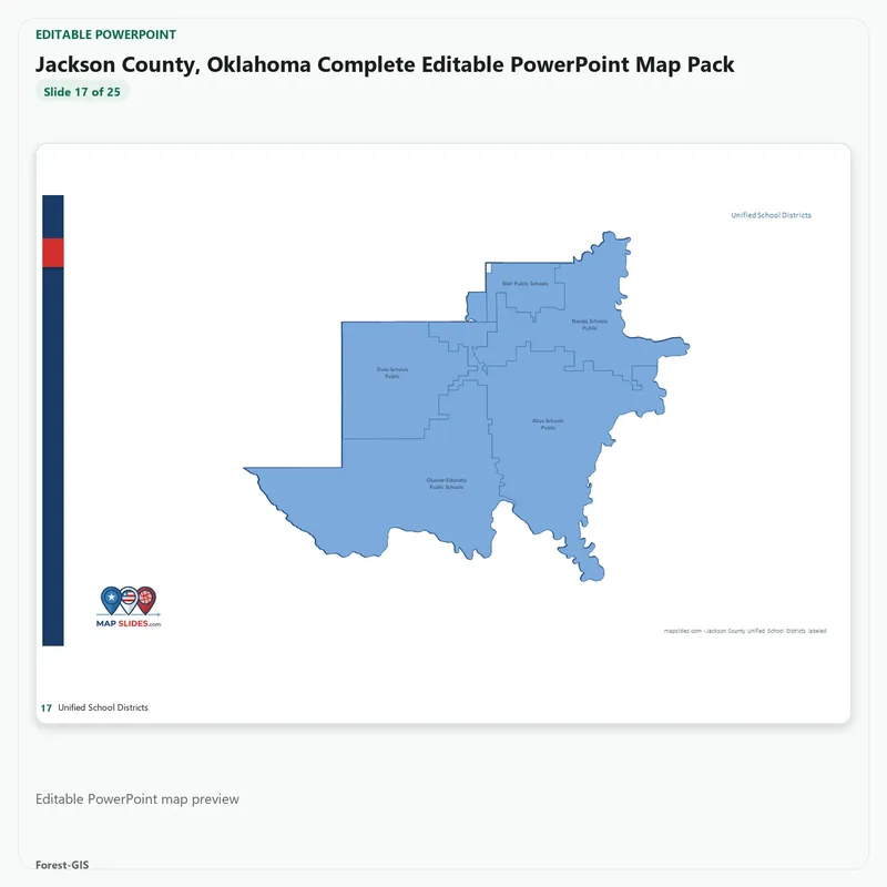 Jackson County, Oklahoma Editable Map Pack - Image 5