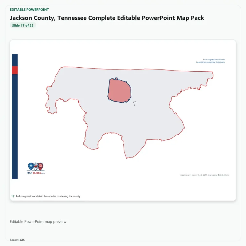 Jackson County, Tennessee Editable Map Pack - Image 5