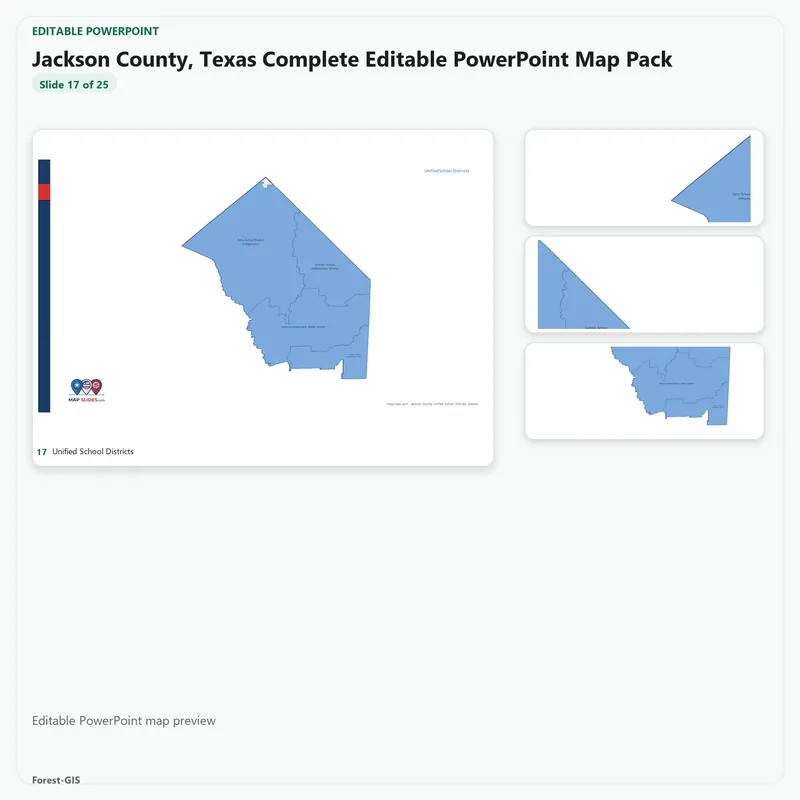 Jackson County, Texas Editable Map Pack - Image 5