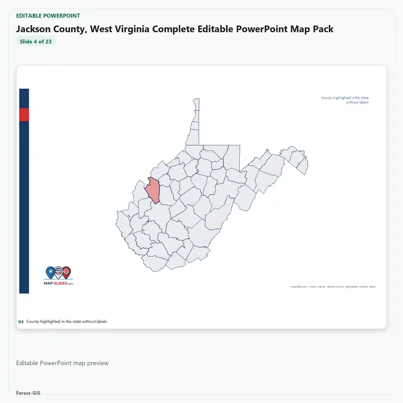 Jackson County, West Virginia Editable Map Pack - Image 4