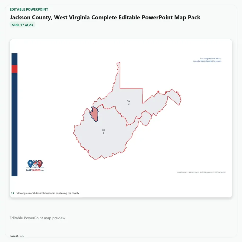Jackson County, West Virginia Editable Map Pack - Image 5