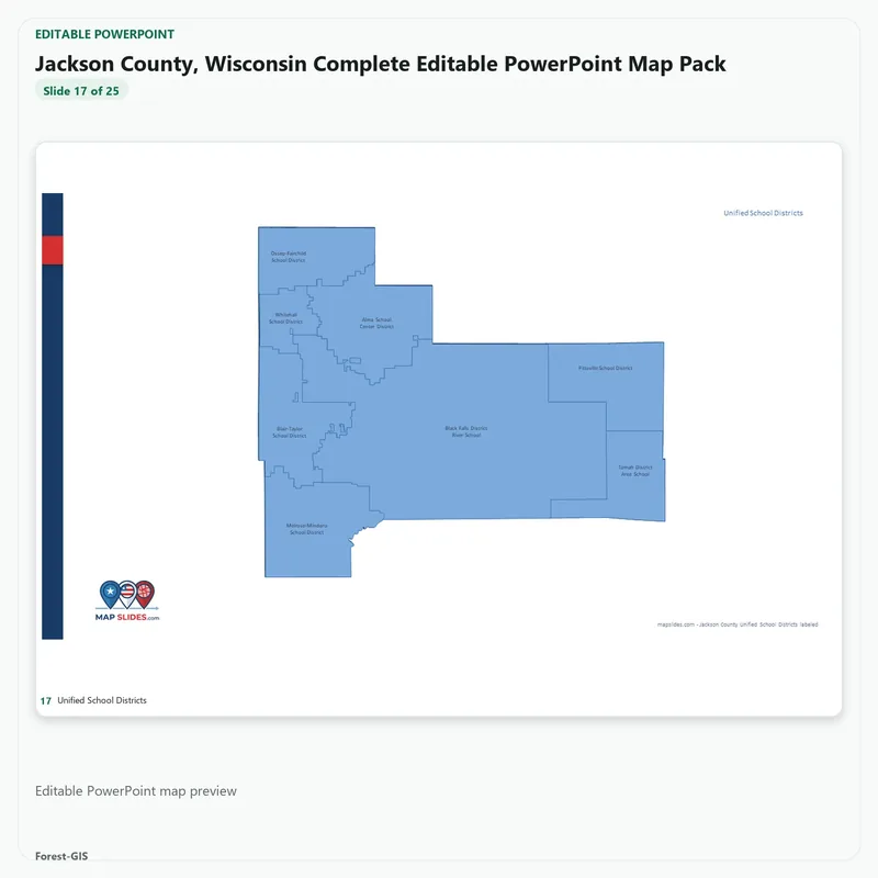 Jackson County, Wisconsin Editable Map Pack - Image 5
