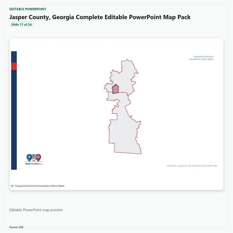 Jasper County, Georgia Editable Map Pack - Image 5
