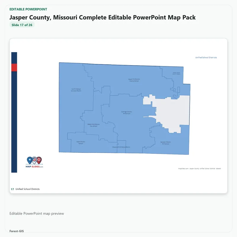 Jasper County, Missouri Editable Map Pack - Image 5