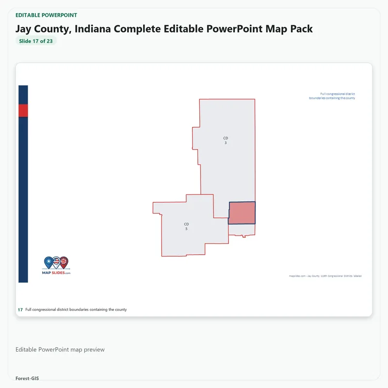 Jay County, Indiana Editable Map Pack - Image 5