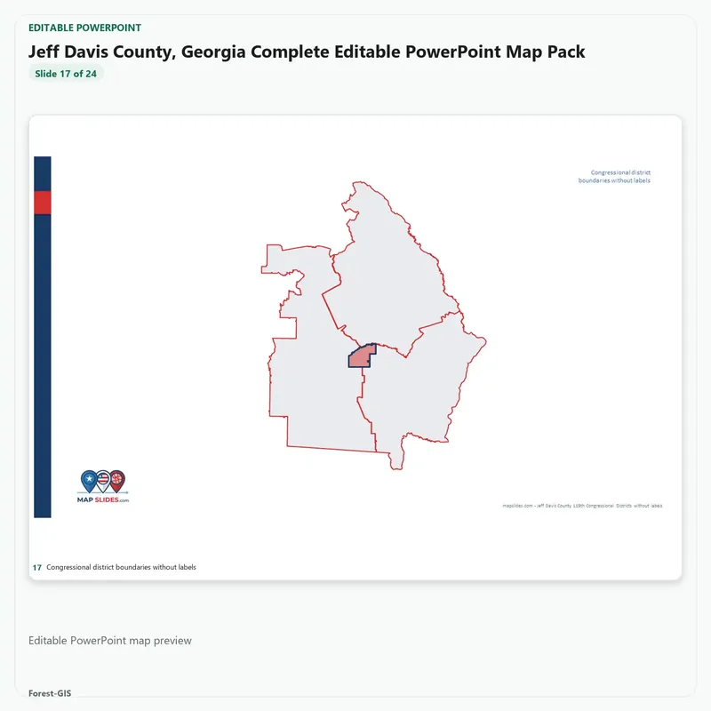 Jeff Davis County, Georgia Editable Map Pack - Image 5