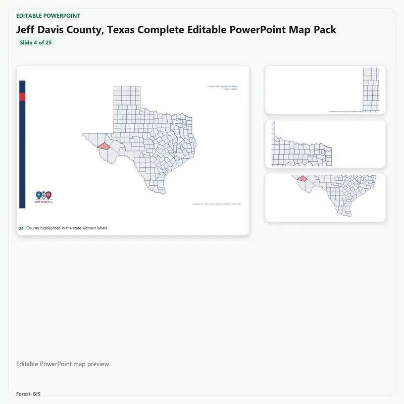 Jeff Davis County, Texas Editable Map Pack - Image 4