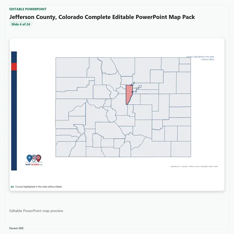 Jefferson County, Colorado Editable Map Pack - Image 4