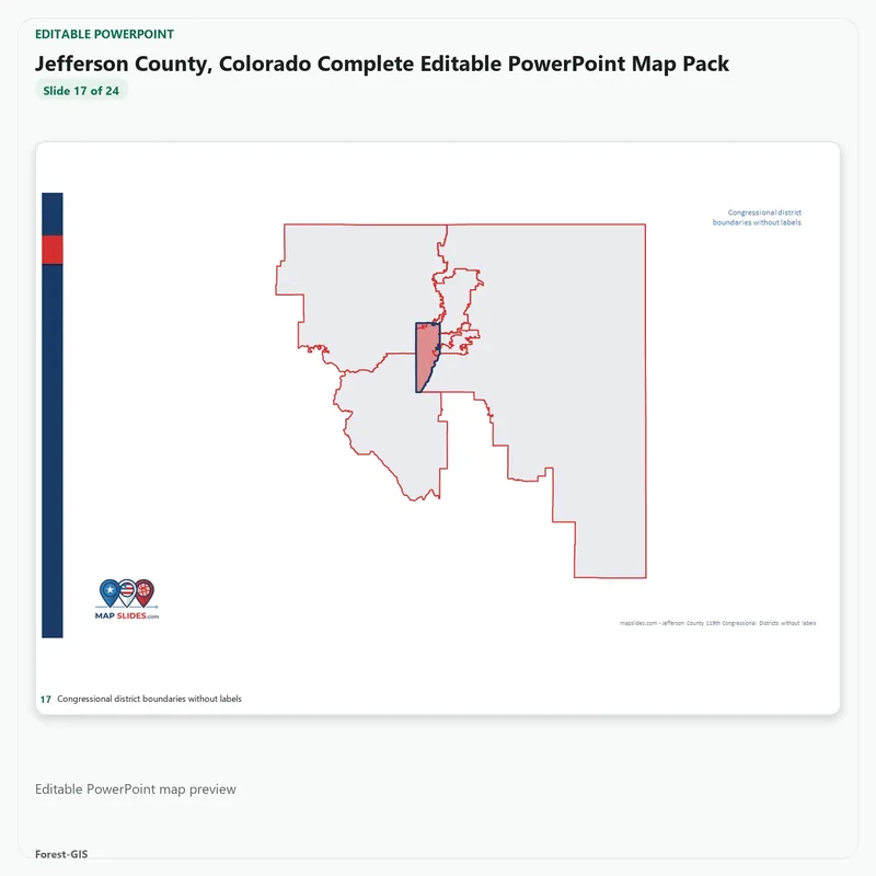 Jefferson County, Colorado Editable Map Pack - Image 5