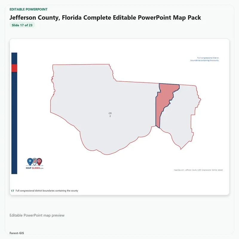 Jefferson County, Florida Editable Map Pack - Image 5