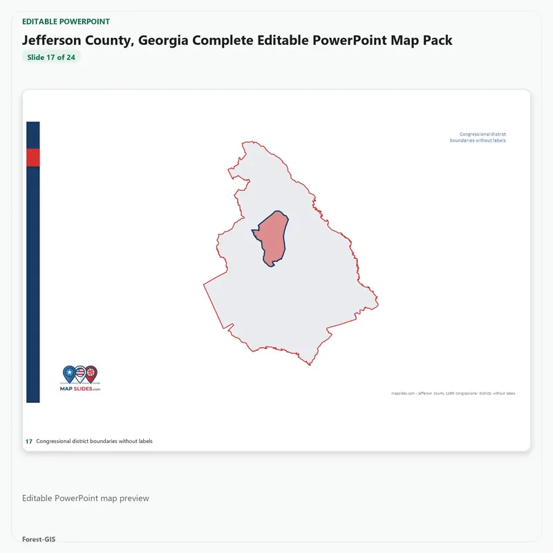 Jefferson County, Georgia Editable Map Pack - Image 5