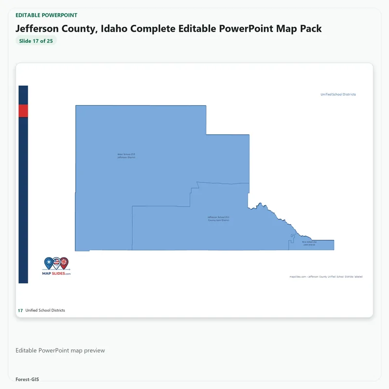 Jefferson County, Idaho Editable Map Pack - Image 5