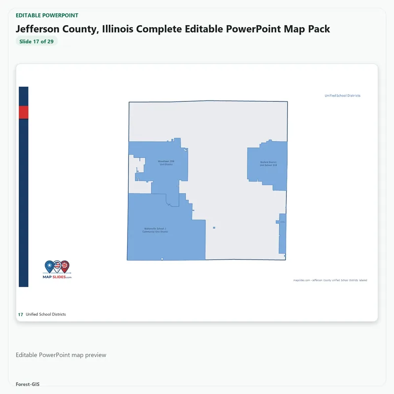 Jefferson County, Illinois Editable Map Pack - Image 5
