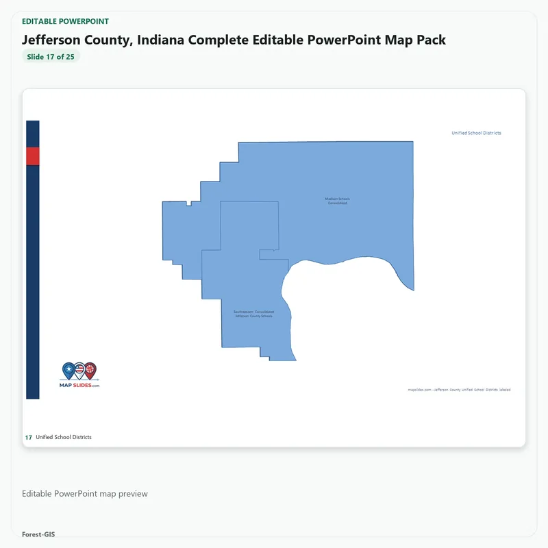 Jefferson County, Indiana Editable Map Pack - Image 5