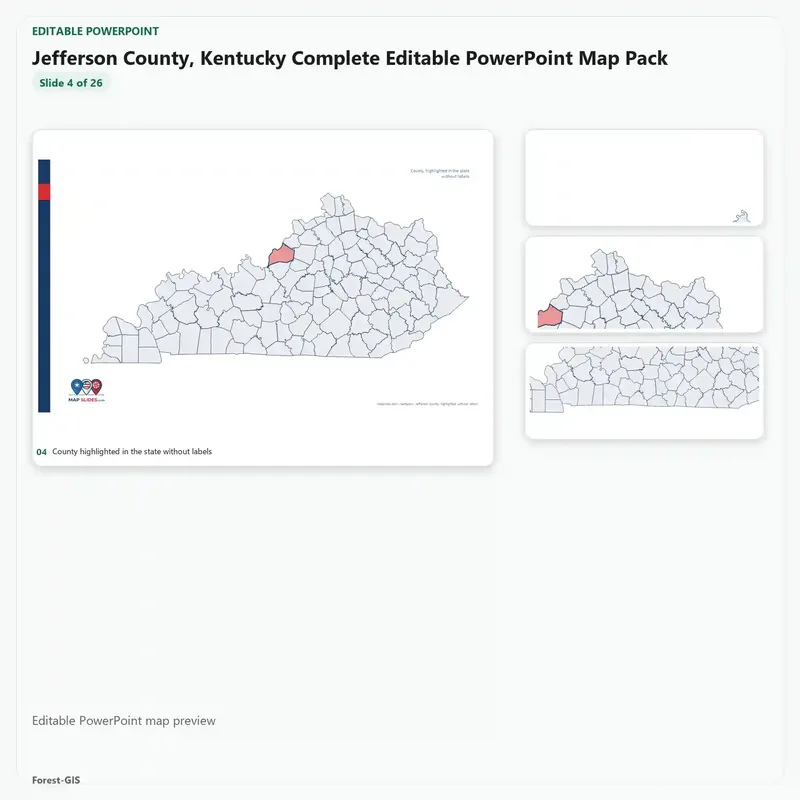 Jefferson County, Kentucky Editable Map Pack - Image 4