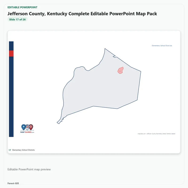 Jefferson County, Kentucky Editable Map Pack - Image 5