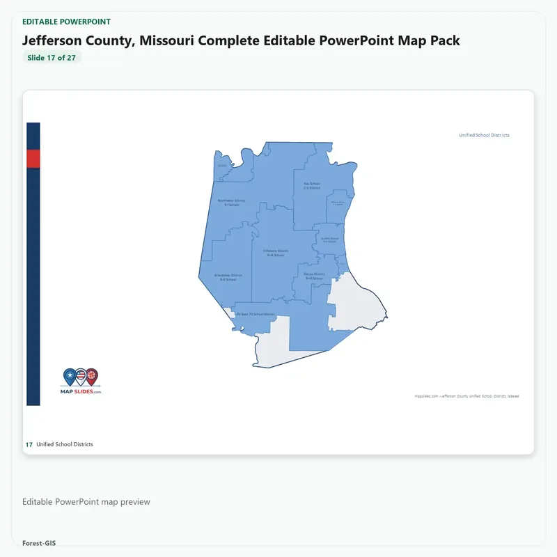 Jefferson County, Missouri Editable Map Pack - Image 5