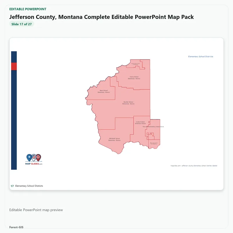 Jefferson County, Montana Editable Map Pack - Image 5