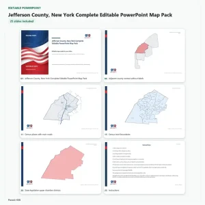 Jefferson County, New York Editable Map Pack