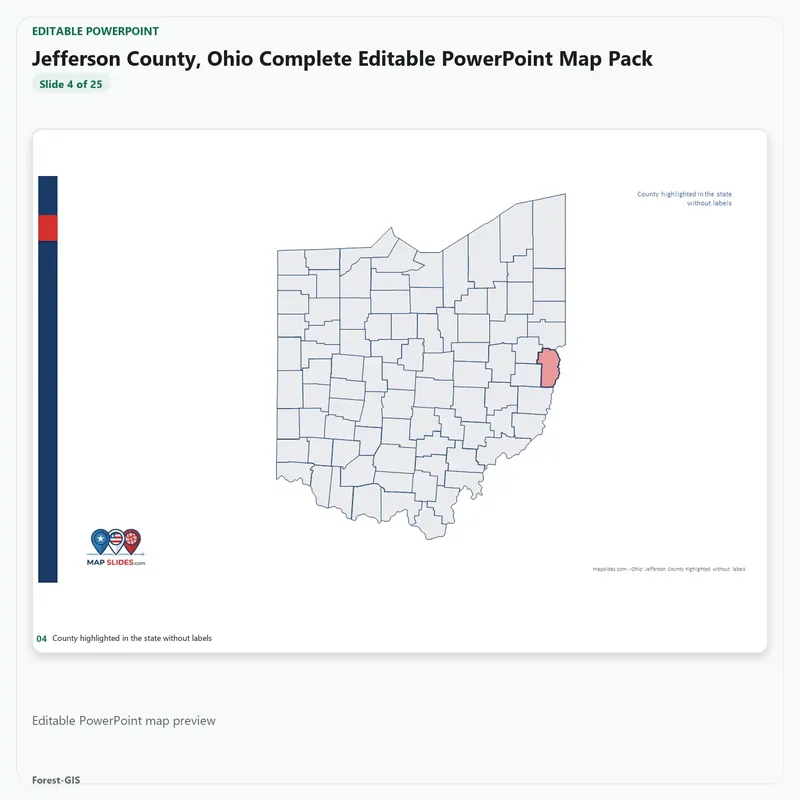 Jefferson County, Ohio Editable Map Pack - Image 4