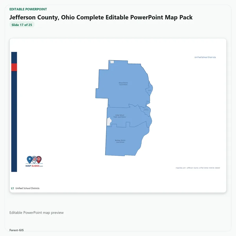 Jefferson County, Ohio Editable Map Pack - Image 5