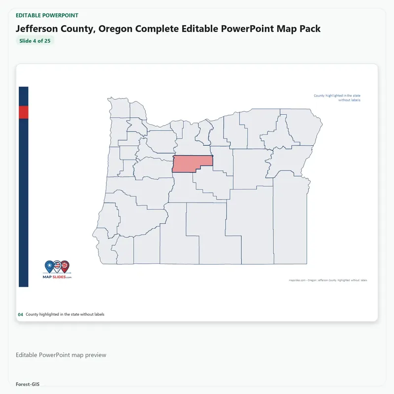 Jefferson County, Oregon Editable Map Pack - Image 4