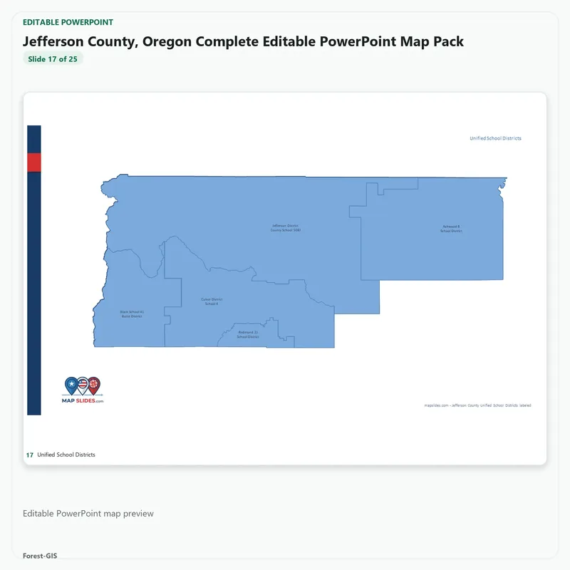 Jefferson County, Oregon Editable Map Pack - Image 5