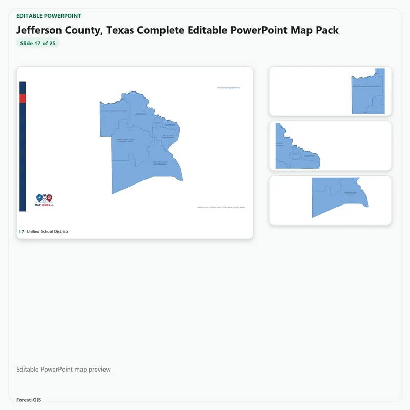 Jefferson County, Texas Editable Map Pack - Image 5