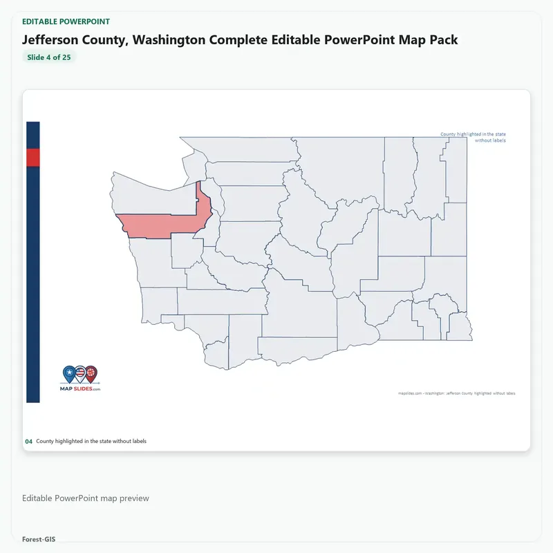 Jefferson County, Washington Editable Map Pack - Image 4