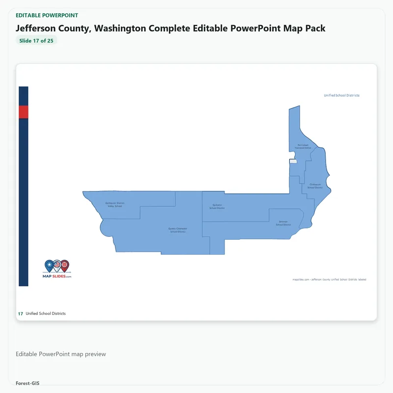 Jefferson County, Washington Editable Map Pack - Image 5