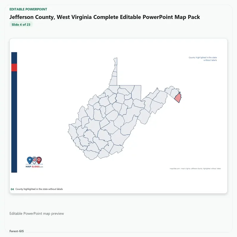 Jefferson County, West Virginia Editable Map Pack - Image 4