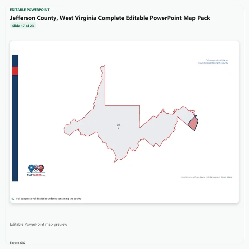 Jefferson County, West Virginia Editable Map Pack - Image 5