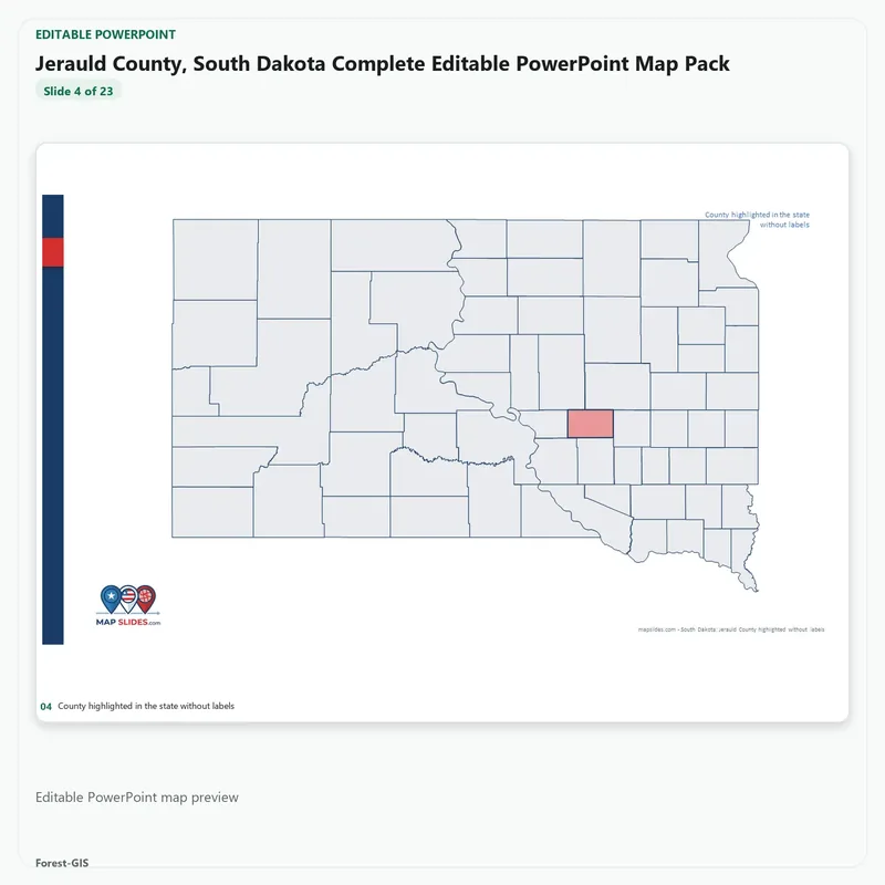 Jerauld County, South Dakota Editable Map Pack - Image 4