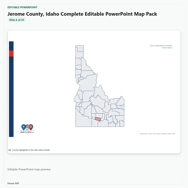 Jerome County, Idaho Editable Map Pack - Image 4