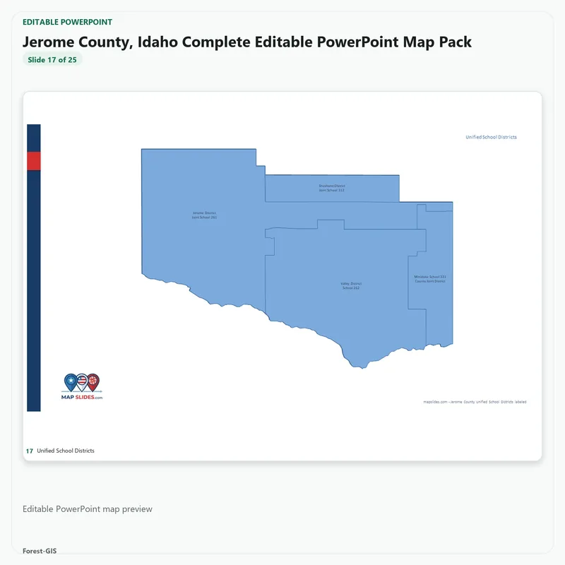 Jerome County, Idaho Editable Map Pack - Image 5
